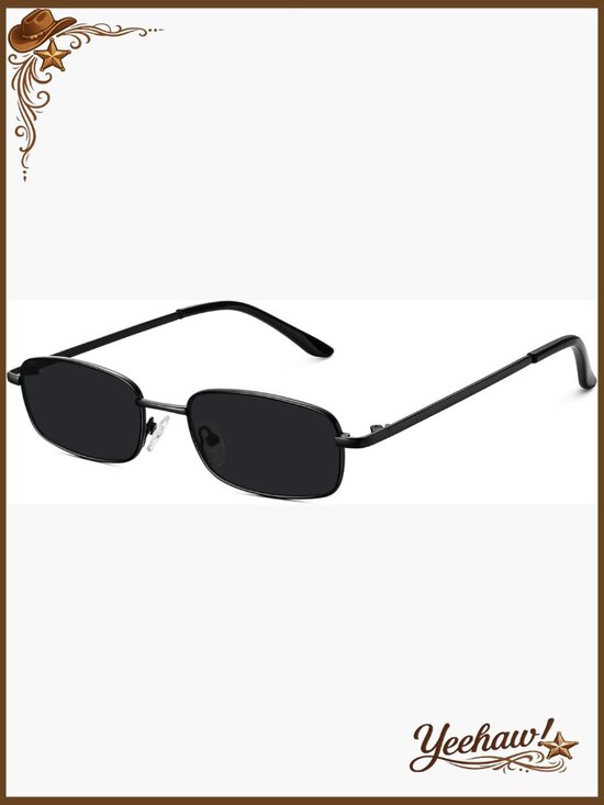 Retro Small Square Frame UV400 Protection Shield Sunglasses main image 5